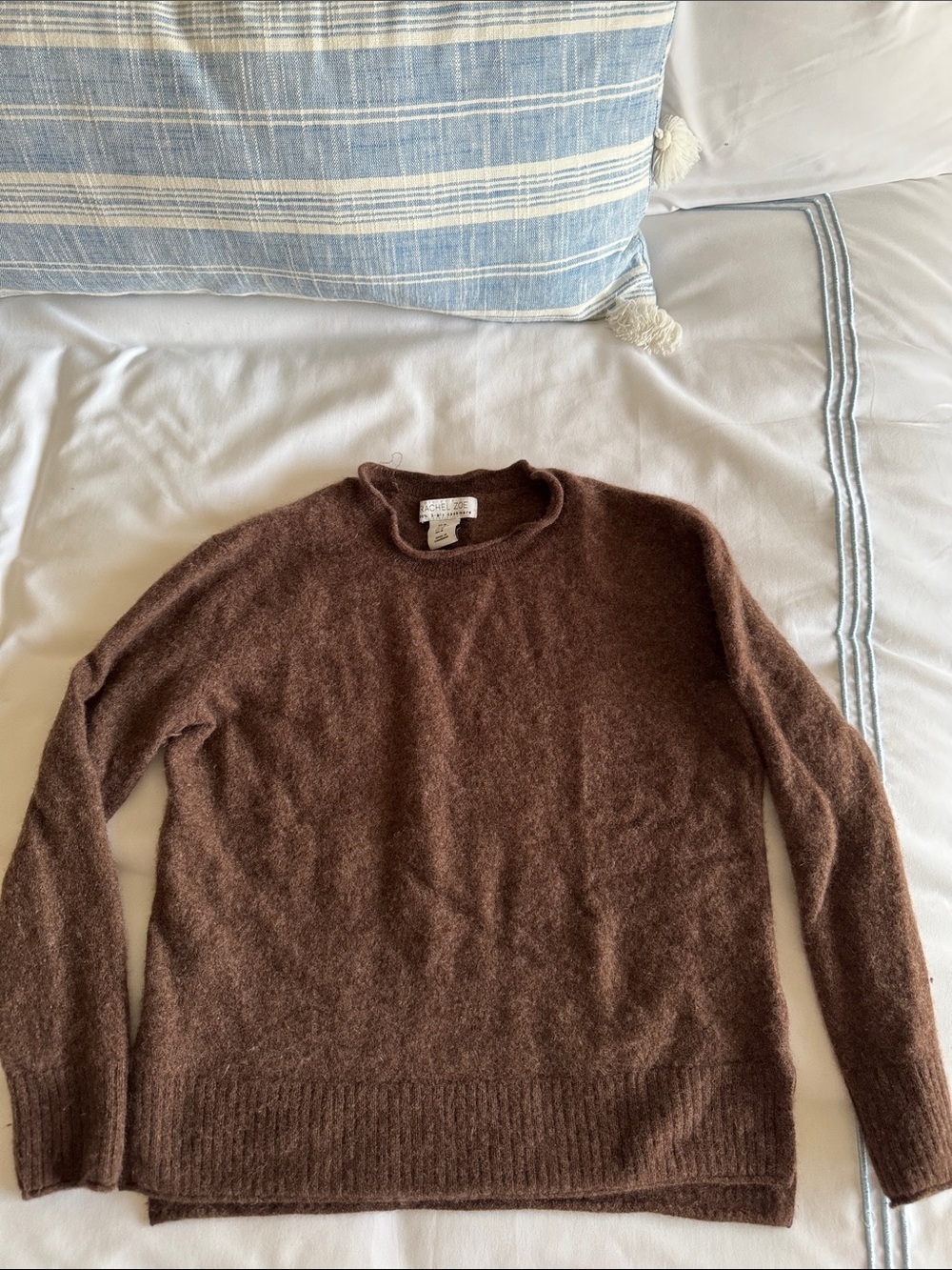 Rachel Zoe women’s Brown Crewneck cashmere Sweater